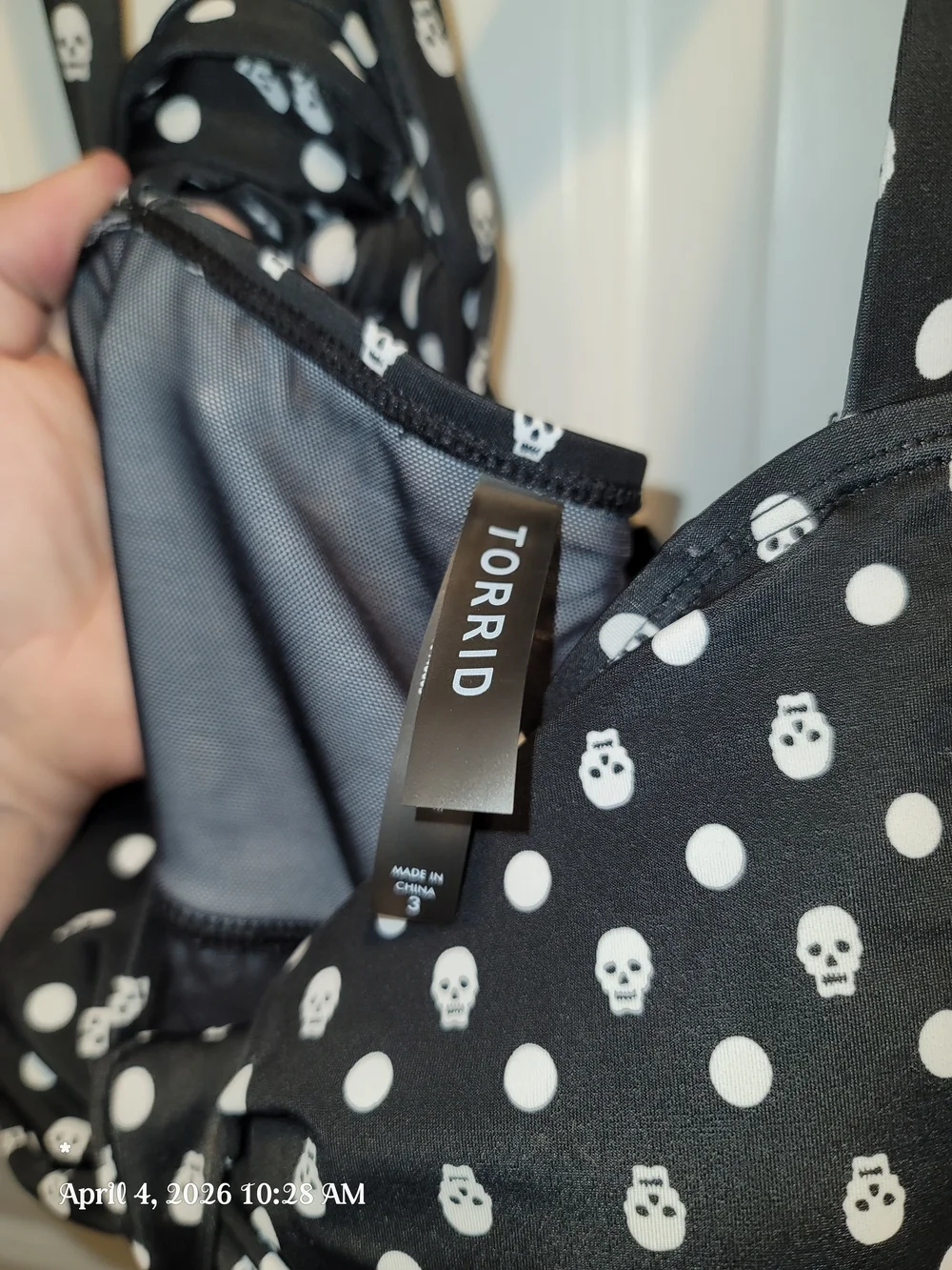 Torrid Black Swim Dress with White Skull & Polka Dot Print Size 3 (3xl) - Picture 5 of 6